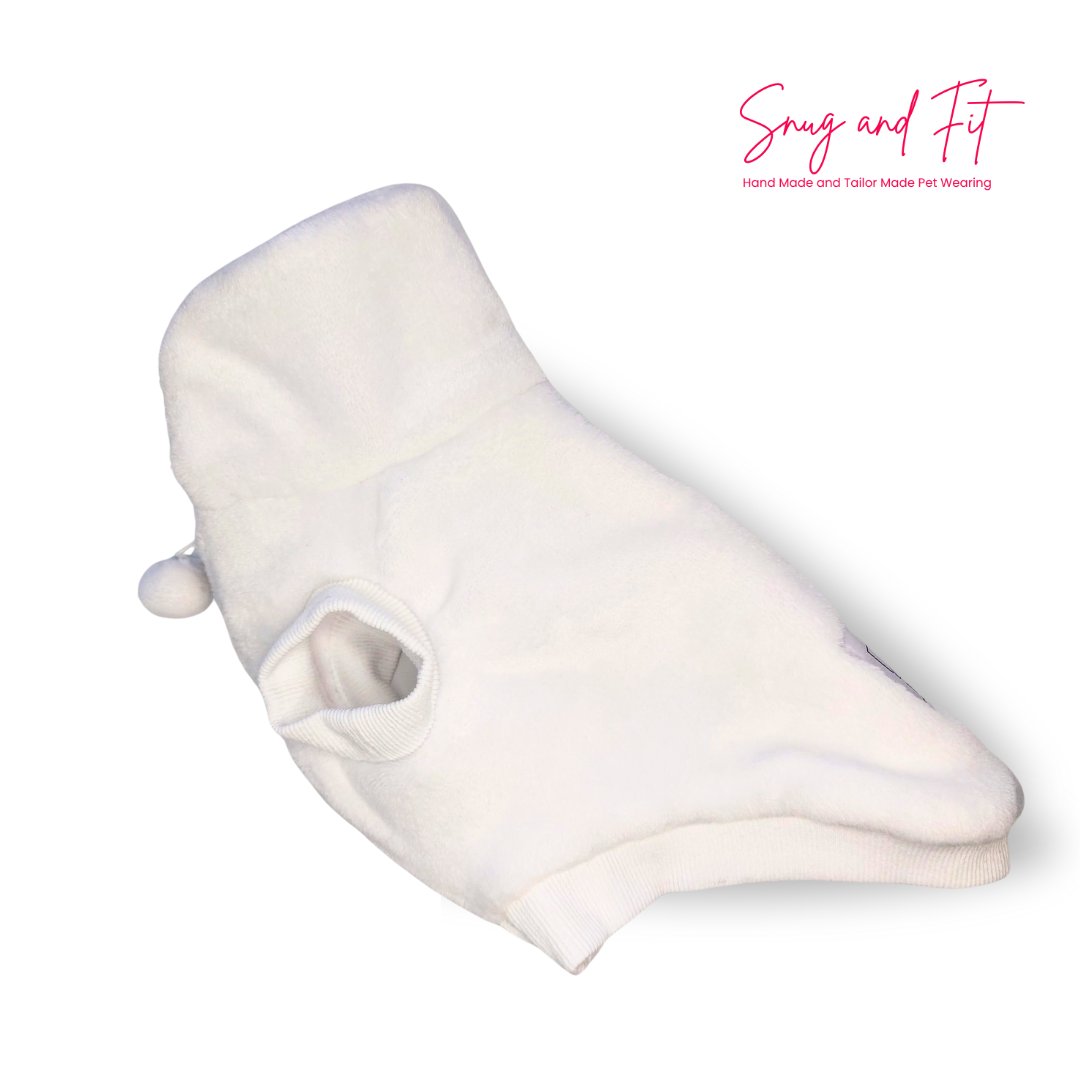 Cappottino per cani Snug and Fit in morbida pelliccetta e interno pile – BIANCO – Limited Edition - immagine 3