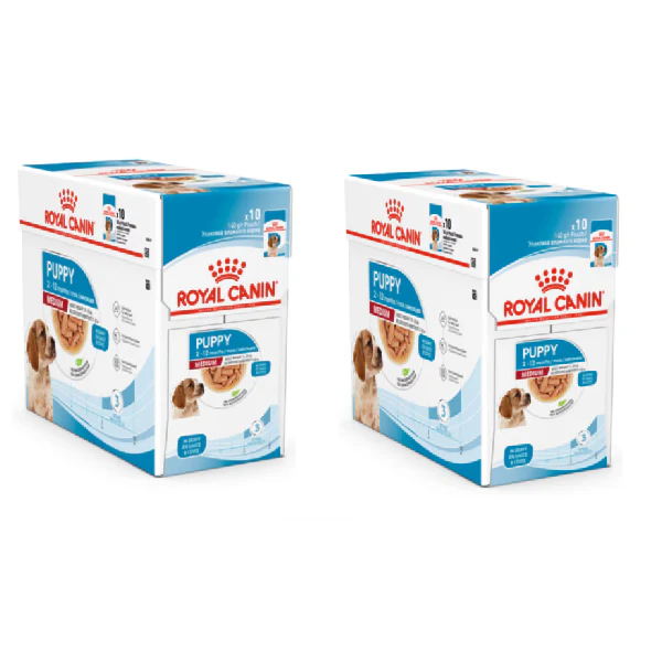 20x140g Royal Canin Puppy Medium in Salsa - Cibo Umido per Cani
