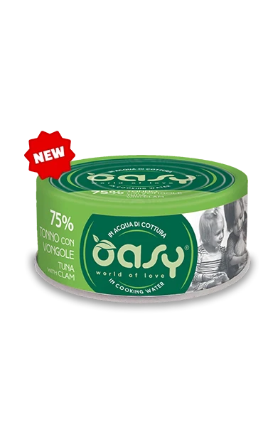 12x70g Oasy More Love Gatto Adulto Tonno Vongole - immagine 2