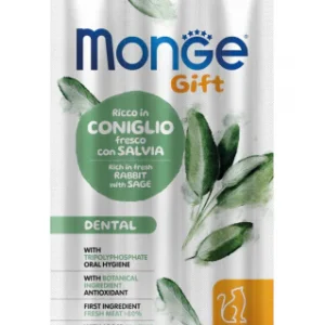Monge Gatto Gift Ricco in Coniglio Fresco con Salvia - Dental Soft Sticks 15g