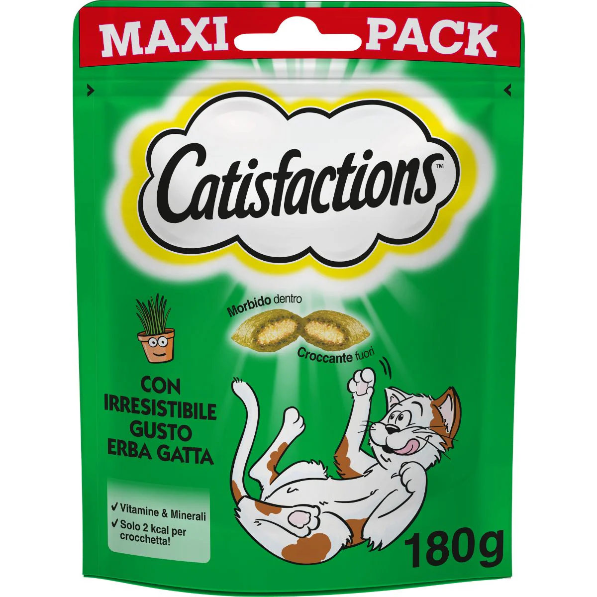 Catisfactions Maxi Pack Erba Gatta 180g - Snack per Gatti