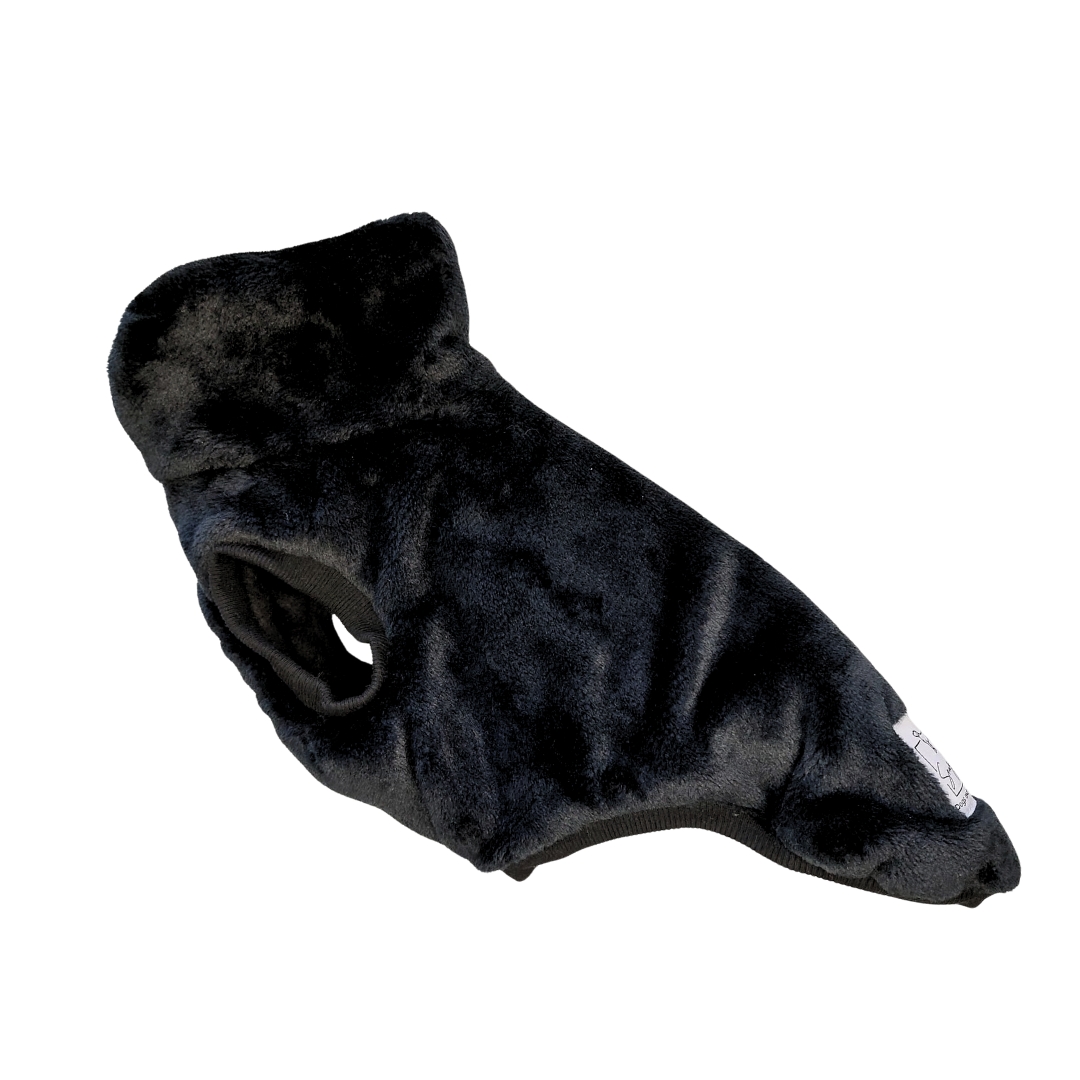 Cappottino per cani Snug&Fit in morbida pelliccetta e interno pile – NERO – Limited Edition - immagine 3