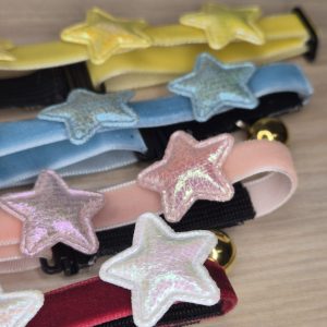 Collare gatto Snug&Fit in velluto con Stelle – Taglia Unica Regolabile
