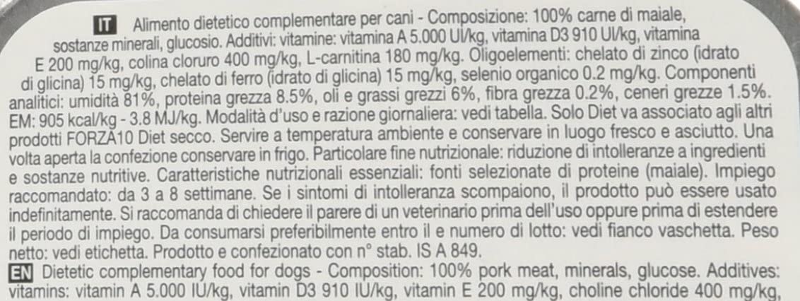 Forza10 Diet Solo Maiale 100g - Cibo Umido per Cani - immagine 5