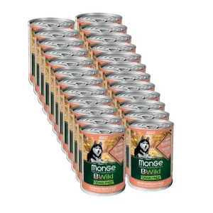 24x400g Monge BWild Grain Free Salmone Zucca e Zucchine - Cane Adulto