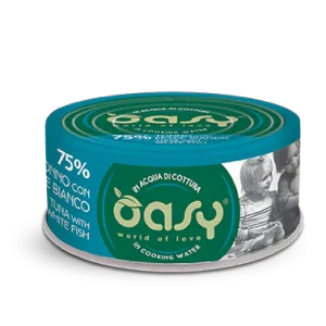 24x70g Oasy More Love Gatto Adulto Tonno Pesce Bianco