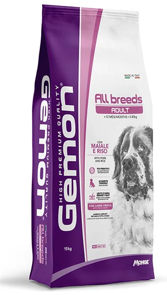 2x15kg Gemon All Breeds Adult Maiale Riso - immagine 3