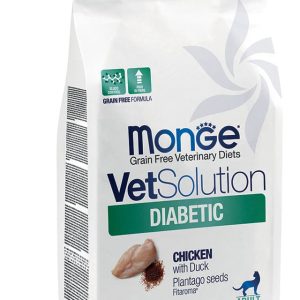 3x1,5kg Monge VetSolution Diabetic Crocchette Dietetiche Gatto