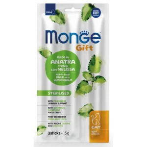 Monge Gatto Gift Soft Stick Sterilised Anatra e Melissa 3x5g