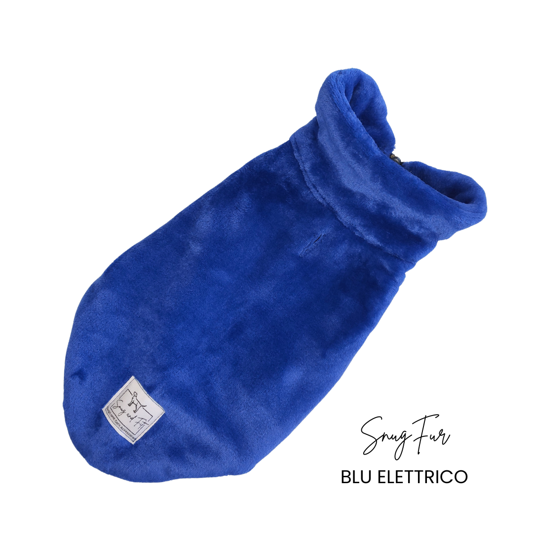 Cappottino per cani Snug&Fit in morbida pelliccetta e interno pile – BLU – Limited Edition - immagine 2