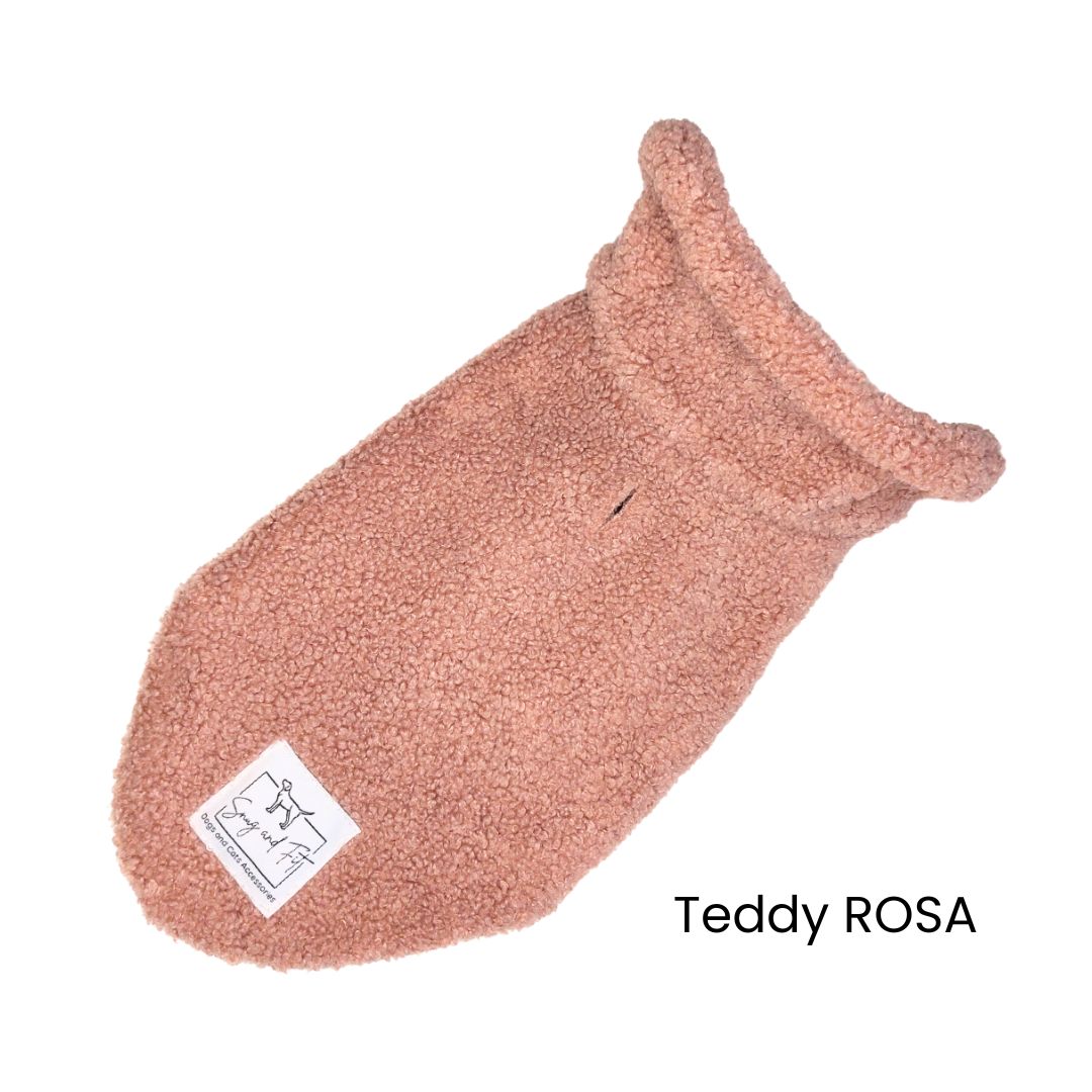 Cappottino per cani Snug&Fit in morbido Teddy – ROSA – Limited Edition – Realizzato a mano - immagine 2