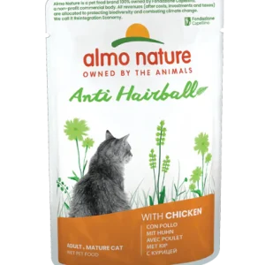 Almo Nature Anti Hairball con Pollo 70 g – Cibo Completo per Gatti Adulti
