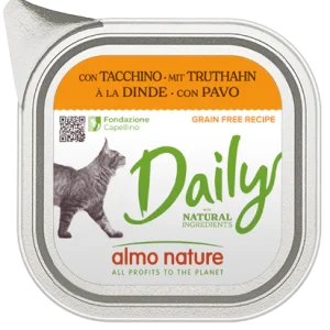 Almo Nature Daily con Tacchino 100 g – Cibo Completo per Gatti Adulti
