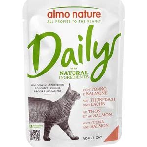 Almo Nature Daily con Tonno e Salmone 70 g – Cibo Completo per Gatti Adulti