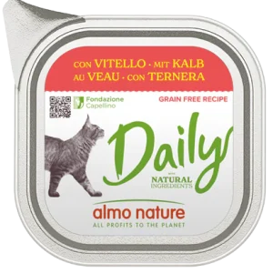 Almo Nature Daily con Vitello 100 g – Cibo Completo per Gatti Adulti