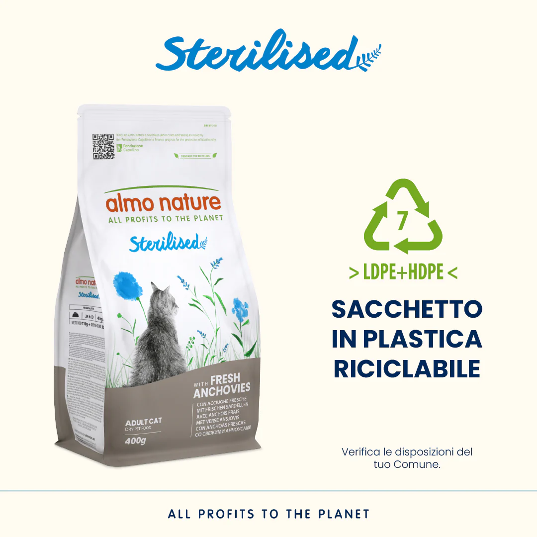 Almo Nature Functional Cats - Sterilised Acciughe 400g - immagine 5