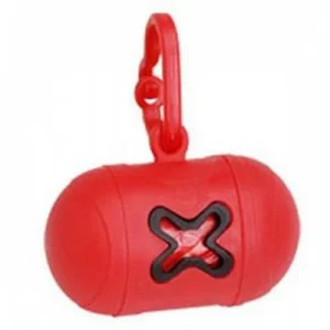 Distributore Compatto di SACCHETTI CON ROTOLI DA 10 ROSSO