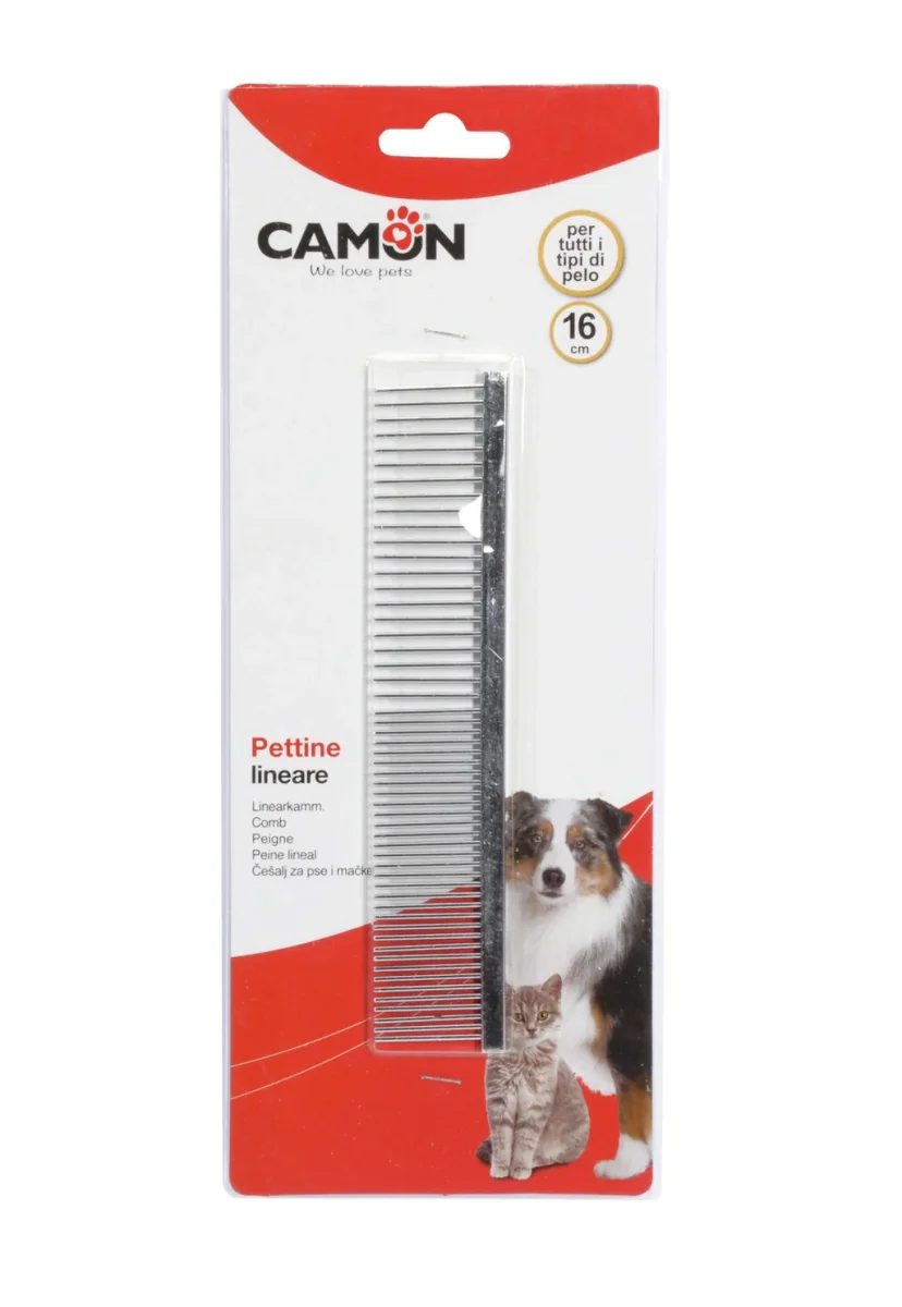 Camon Pettine Lineare Cromato 16 cm Cani e Gatti