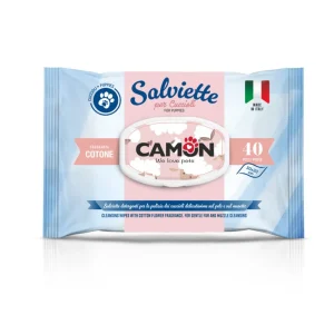 Camon Salviette Detergenti al Profumo di Cotone - Per Cuccioli