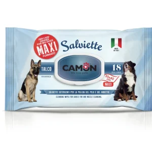 Salviette Camon al Talco Maxi Formato 18pz - Pulizia Cani Grandi