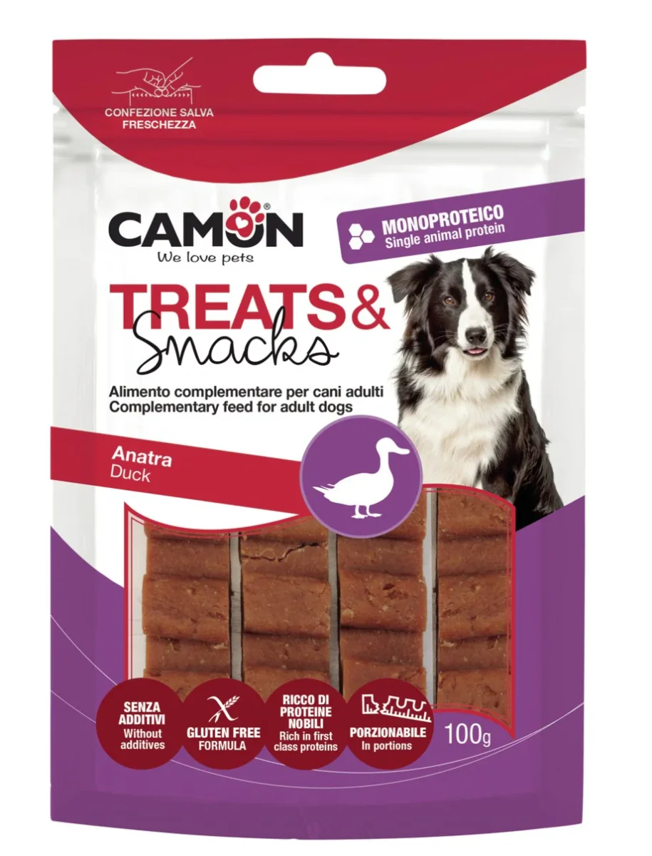 Camon Treats Snack Barretta Monoproteica all’Anatra – 100 g