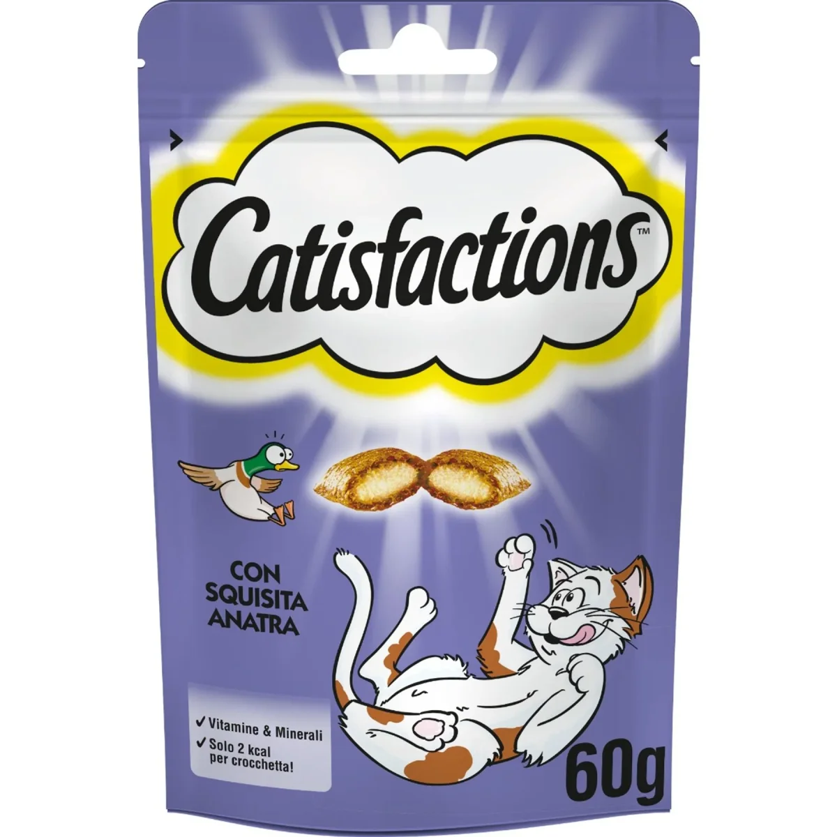 4x60g Catisfactions con Pollo Formaggio Anatra Tacchino - Gatto - immagine 5