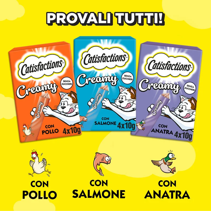 Catisfactions Creamy Anatra Gatto 4x10 g - immagine 7