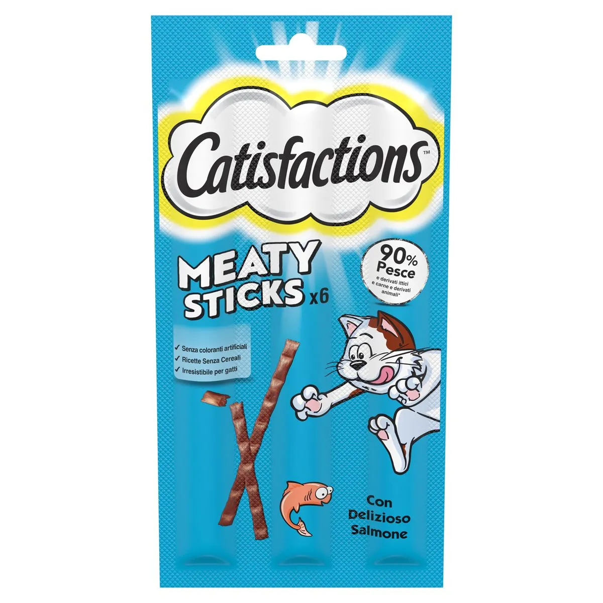 Catisfactions Meaty Sticks Salmone 6x5g - Snack Gatto - immagine 2