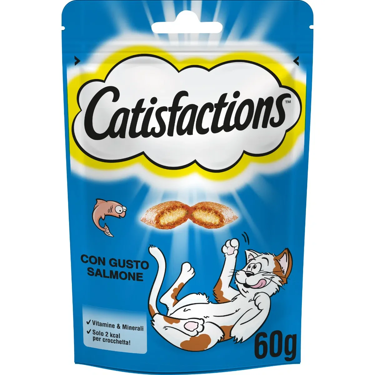 Catisfactions con Salmone 60g - Snack per Gatti