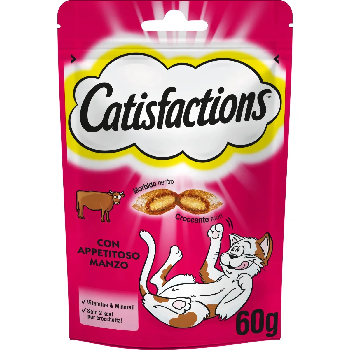 3x60g Catisfactions con Manzo - Snack per Gatti - immagine 2
