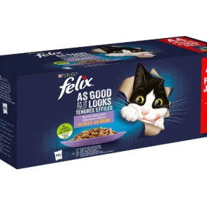 44x85g Felix Ghiottonerie Multipack - Cibo Umido per Gatti