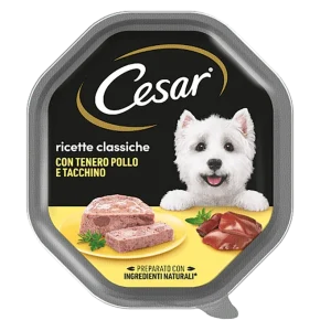 Cesar Ricette Classiche con Pollo e Tacchino 150g - Cibo Umido per Cani