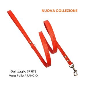 Guinzaglio per cani Snugandfit VeraPelle ARANCIO