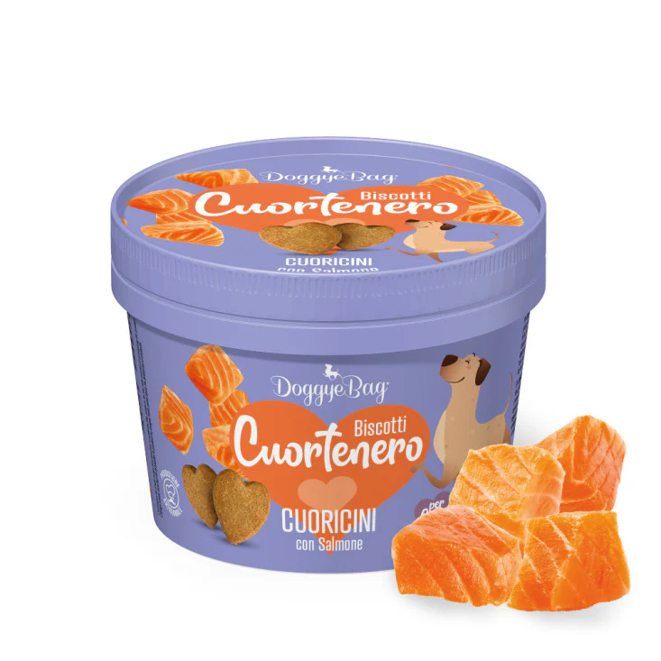Cuortenero Cuoricini con Salmone 150g - Snack Cani Low Grain - immagine 4