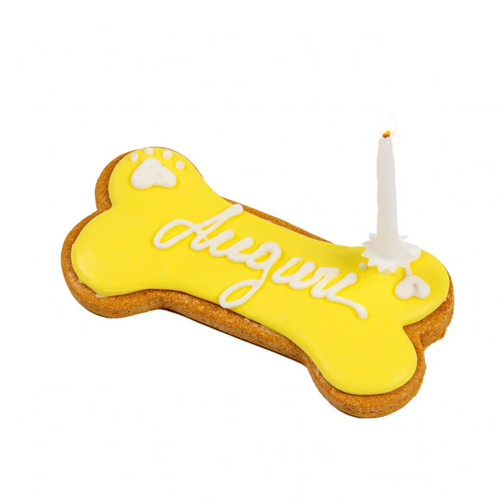 DoggyeBag Birthday Bone Biscotto per Cani Giallo 85 g - immagine 3