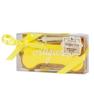 DoggyeBag Birthday Bone Biscotto per Cani Giallo 85 g