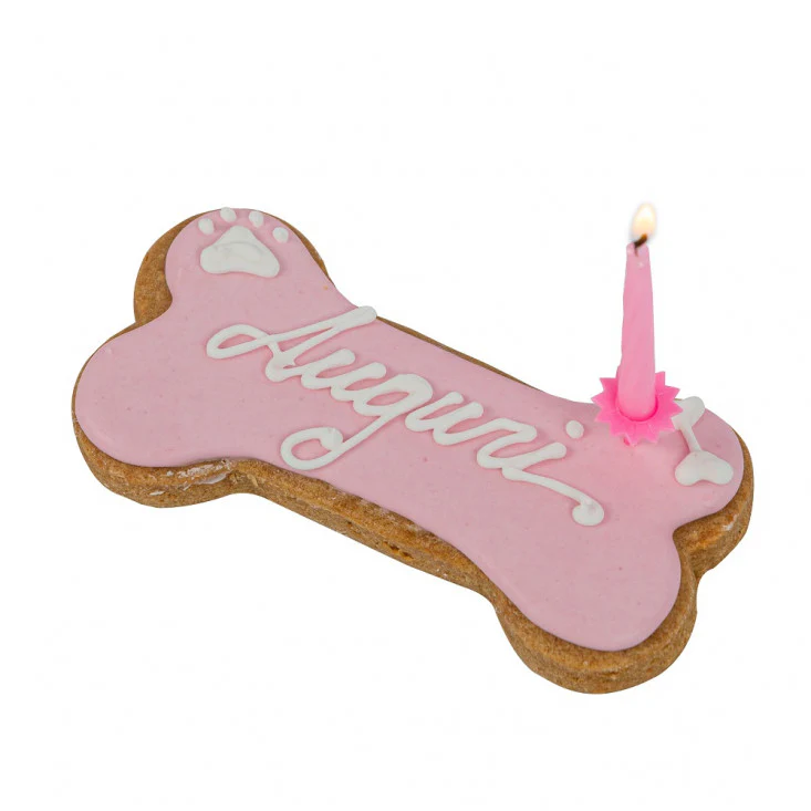 DoggyeBag Birthday Bone Biscotto per Cani Rosa 85 g - immagine 3
