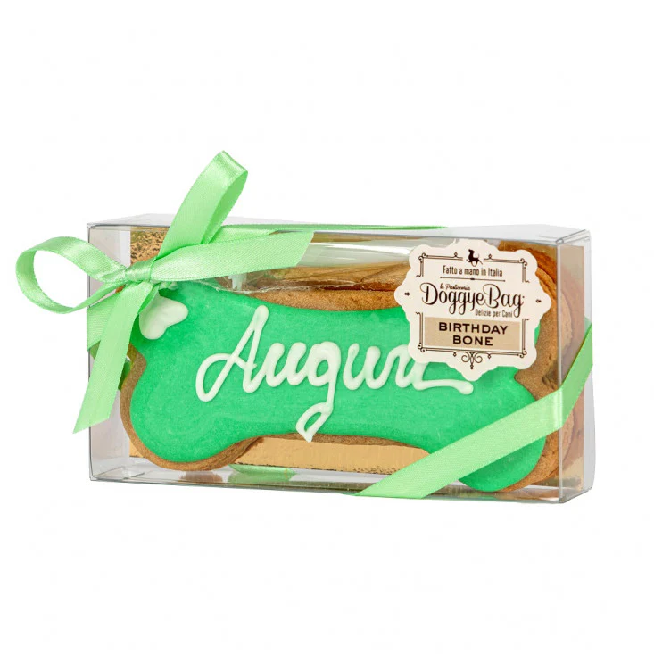 DoggyeBag Birthday Bone Biscotto per Cani Verde 85 g