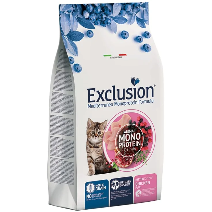 Exclusion Kitten Pollo 300g Crocchette per Gatti Cuccioli Monoproteico - immagine 3