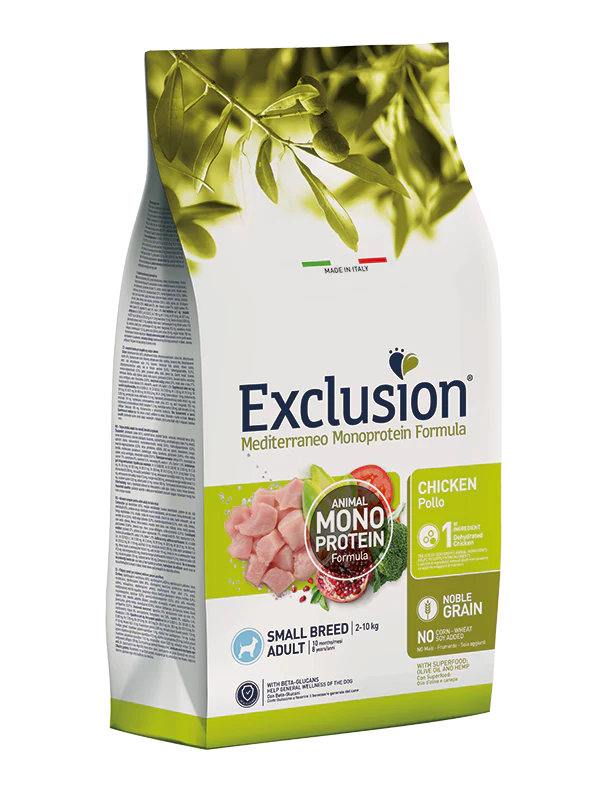 Exclusion Noble Grain Pollo per Cani Adulti Taglia Piccola 2 kg - immagine 2