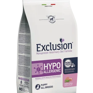 Exclusion Dog Diet Hypoallergenic Puppy Pork & Pea All Breeds 12 kg