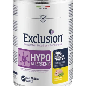 Exclusion Hypoallergenic Quaglia e Piselli Cane Adulto 200 g