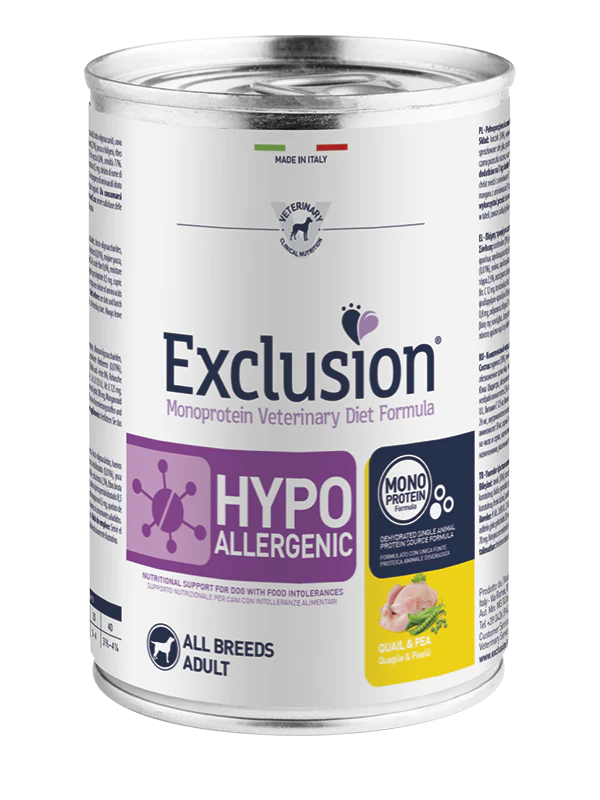 Exclusion Hypoallergenic Quaglia e Piselli Cane Adulto 200 g - immagine 2