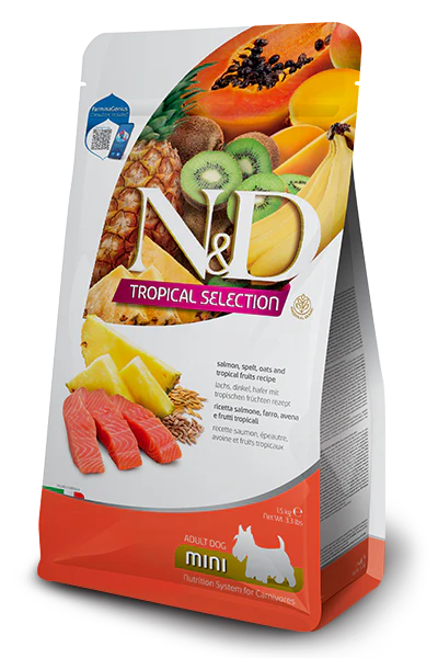 Farmina N&D Tropical Selection Adult Mini Salmone 1,5kg Crocchette Cane - immagine 2