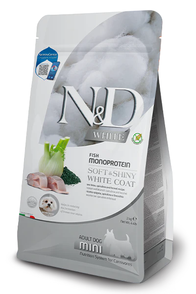 Farmina N&D White Mini Cane Adulto Spigola Spirulina Finocchio 5 kg - immagine 2