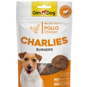 GimDog Charlie's Burgers Pollo 70g - Snack Morbidi Cane