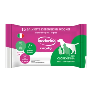 Inodorina Salviette Pocket Clorexidina Cani E Gatti 15pz