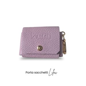 Porta Sacchetti per cane LILAC by Snugandfit – Vera Pelle LILLA