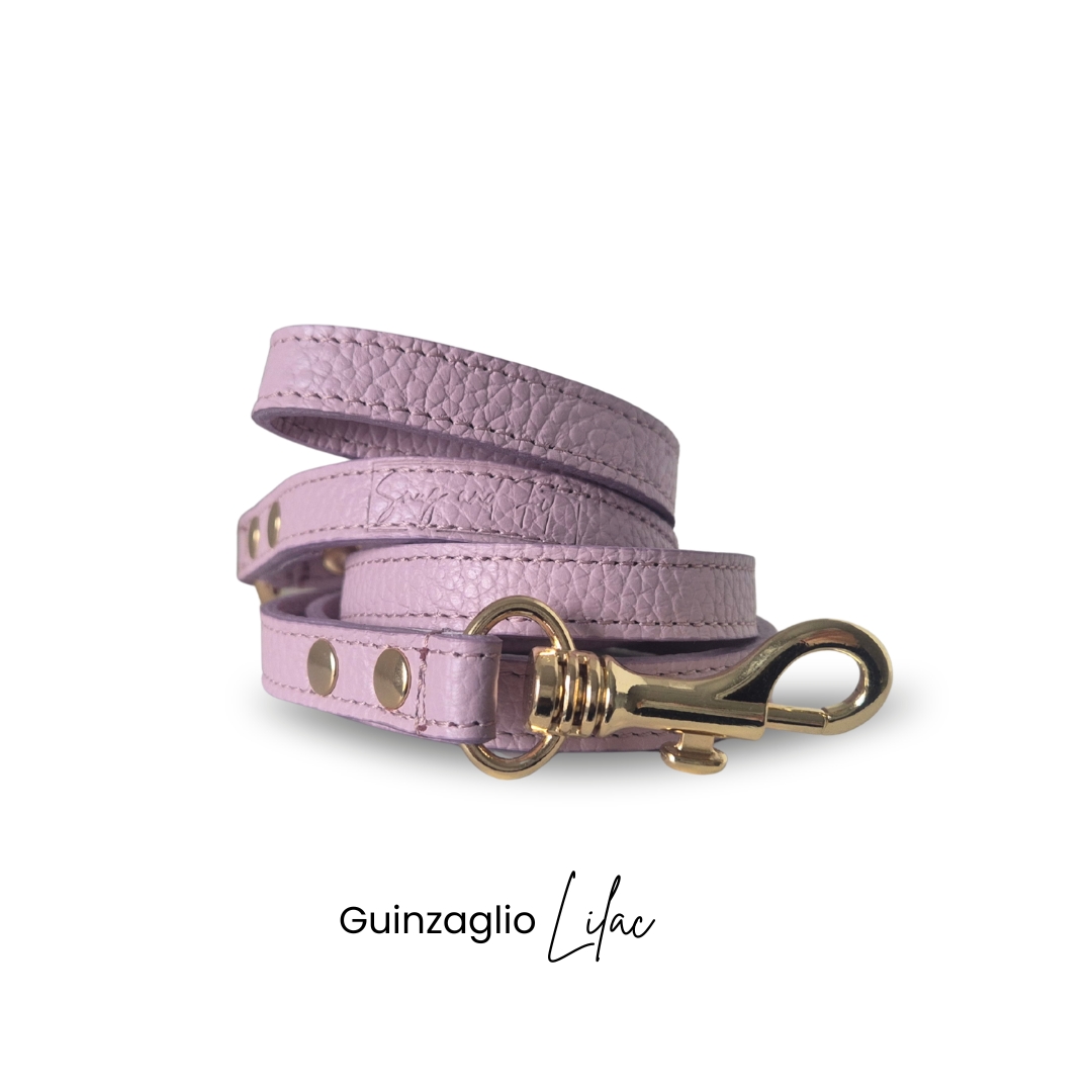 Guinzaglio per cane LILAC by Snugandfit – in Vera Pelle lilla – Prodotto artigianale - immagine 2