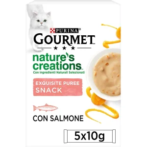 Gourmet Nature's Creations Exquisite Purée Salmone Carota 5x10g